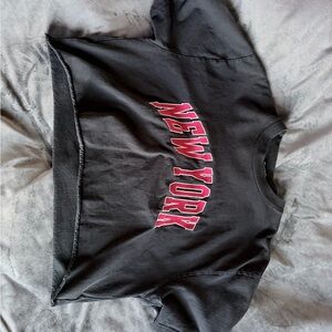 Brandy Melville Black Top with Red Print